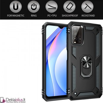 Sustiprintas dėklas 4in1 - juodas (Xiaomi Poco M3/Redmi 9T)   